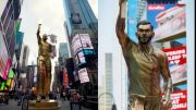 Virat Kohli gold statue