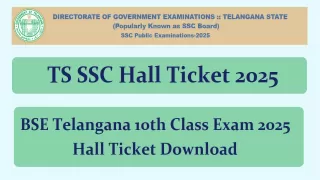 TS SSC Hall Ticket 2025 Released: How to Download Telangana Board 10th Admit Card