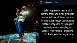Arijit Singh Announces Retirement from Bollywood Playback Singing