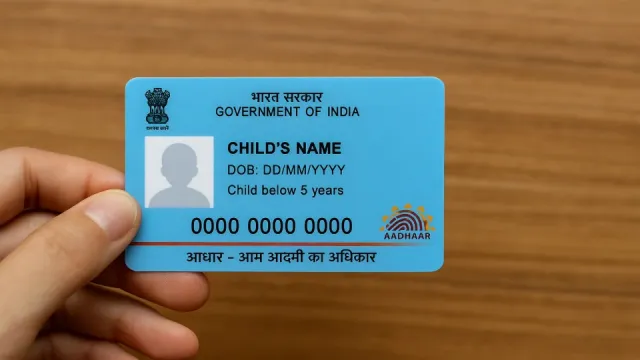 blue aadhaar card 