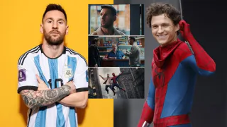 Lionel Messi Joins Tom Holland for