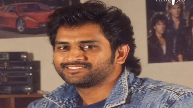 ms dhoni 80s style look