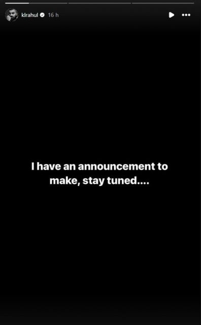KL Rahul Instagram Story Picture