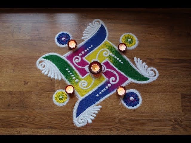 Swastik Rangoli Design Picture