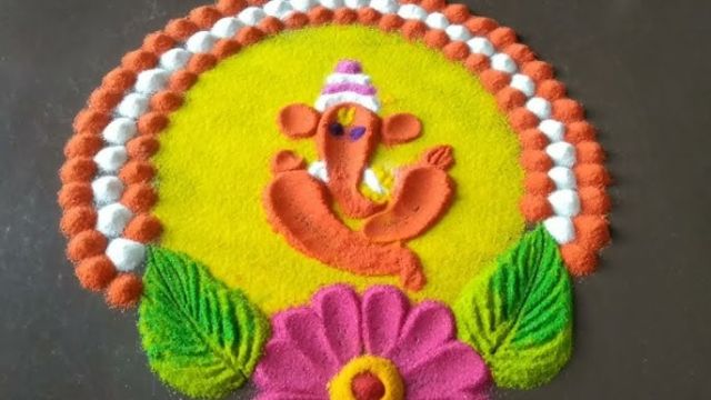 ganesh rangoli Picture