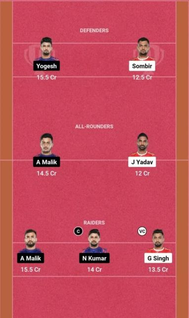 GUJ vs DEL Dream11 Team Picture