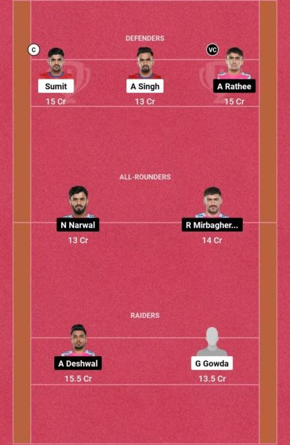 UP vs JAI Dream11 Team Picture