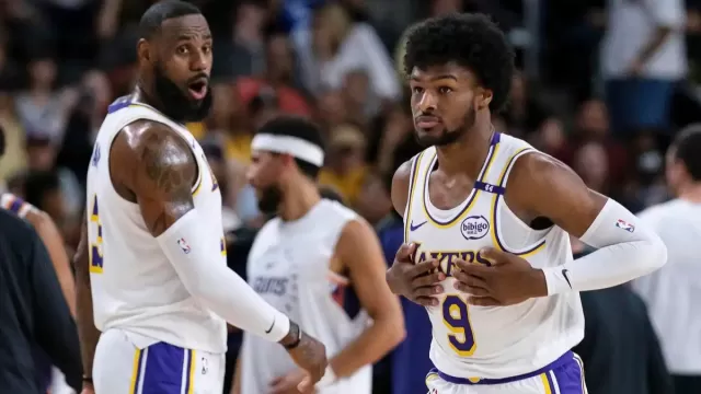 LeBron James and Bronny James Picture