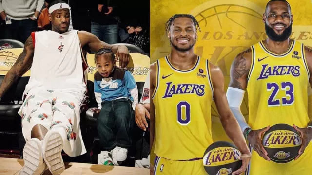 	LeBron James and Bronny James Picture