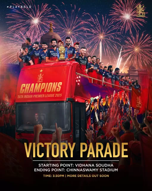 RCB Victory Parade in Bengaluru Picture