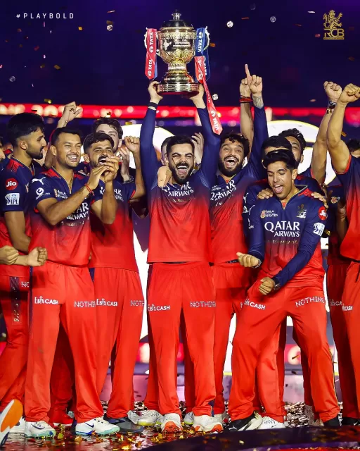 Virat Kohli HD Wallpaper with IPL Trophy 2025