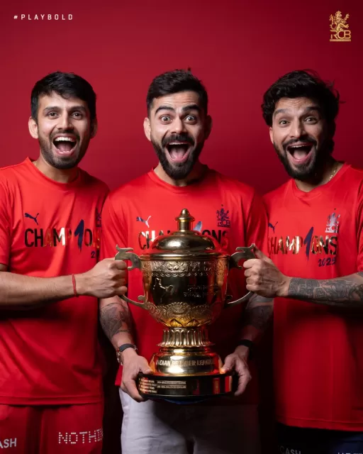 Virat Kohli HD Wallpaper with IPL Trophy 2025