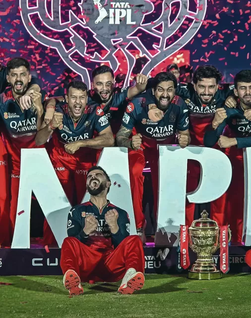 Virat Kohli HD Wallpaper with IPL Trophy 2025