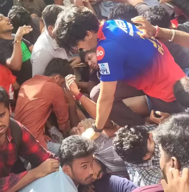 RCB Victory Parade Stampede Photos Picture