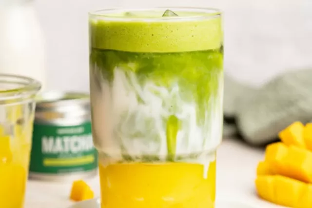 Matcha Mango Affogato and Almond Picture