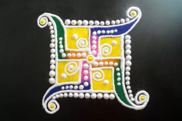Swastika Rangoli Design Picture