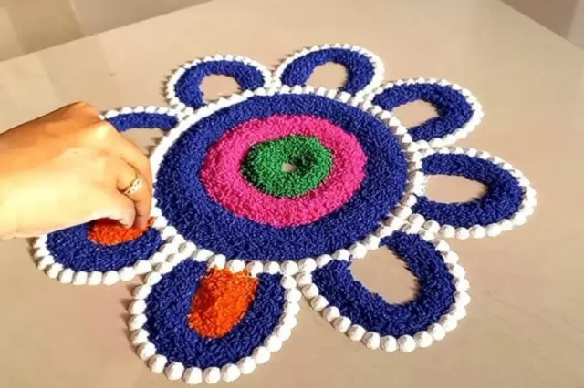 Rice Rangoli Picture