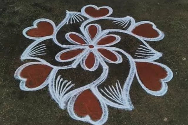 Minimalist Rangoli Ideas for Apartments Picture