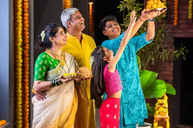 Outdoor Diwali Decoration Picture