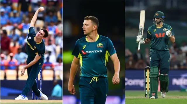Cummins, Hazlewood and Tim David Picture