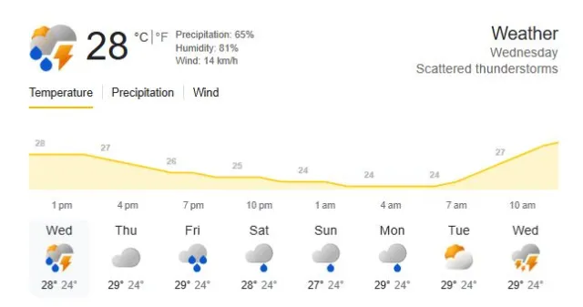 Pakistan vs Namibia Weather Picture