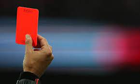 red card in fottball Picture
