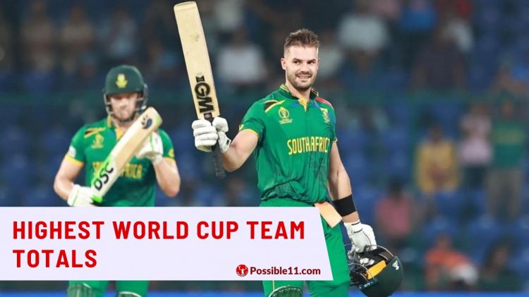 Highest World Cup Team Totals Picture