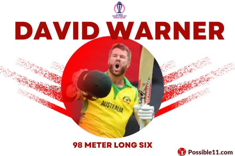 david warner longest six in Picture