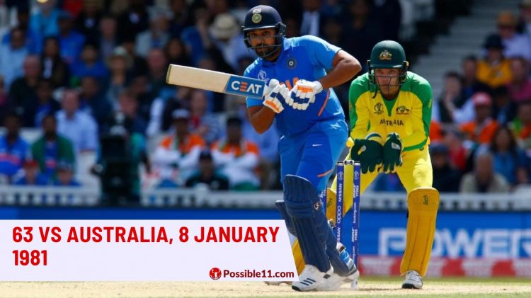 63 vs Australia, 8 January Picture