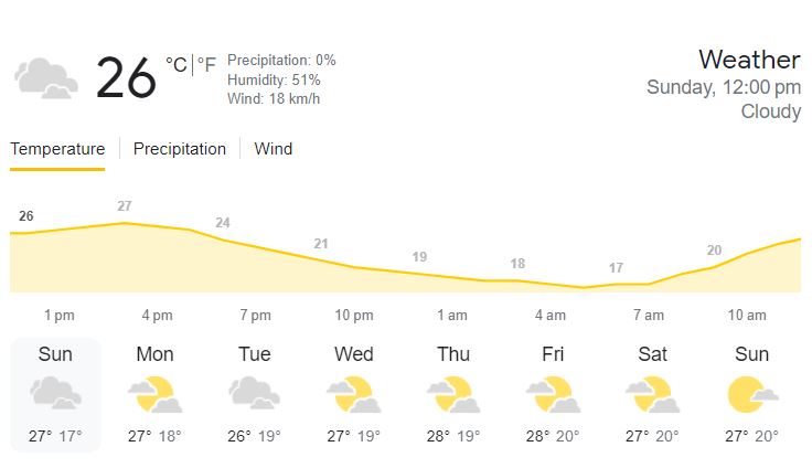 IND vs NED Weather Report Picture
