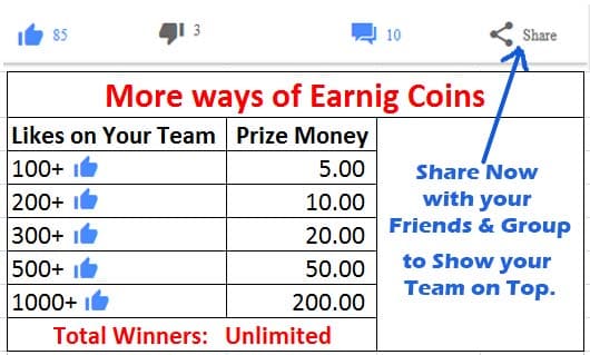 Prizes on Likes Picture