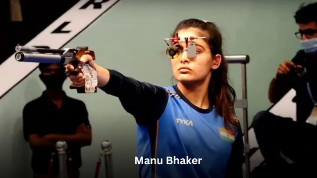 Manu Bhaker at paris olympics Picture