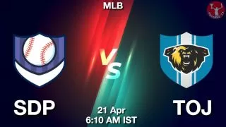 SDP vs TOJ Baseball Match Previews