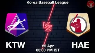 KTW vs HAE Baseball Match Previews