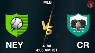 NEY vs CR Baseball Match Previews