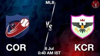 COR vs KCR Baseball Match Previews