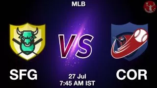 SFG vs COR Baseball Match Previews
