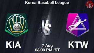 KIA vs KTW Baseball Match Previews