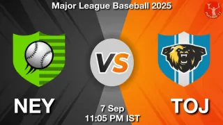 NEY vs TOJ Baseball Match Previews