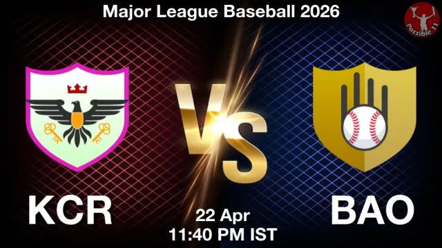 KCR vs BAO ड्रीम11 भविष्यवाणी, फैंटेसी क्रिकेट टीम - 22 अप्रैल 2026
