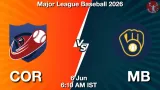 COR vs MB Dream11 Prediction, Preview & Updates - <small>Sat, 06 Jun 06:10 AM IST</small>