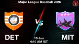 DET vs MIT Dream11 Prediction, Preview & Updates - <small>Wed, 10 Jun 04:10 AM IST</small>