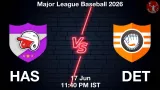 HAS vs DET Dream11 Prediction, Preview & Updates - <small>Wed, 17 Jun 11:40 PM IST</small>