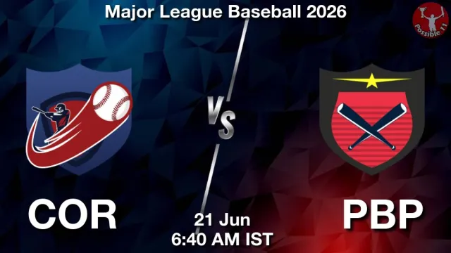 COR vs PBP Match Previews and Baseball Tips