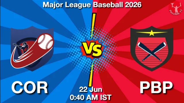 COR vs PBP Match Previews and Baseball Tips
