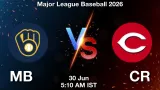 MB vs CR Dream11 Prediction, Preview & Updates - <small>Tue, 30 Jun 05:10 AM IST</small>