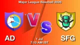 AD vs SFG Dream11 Prediction, Preview & Updates - <small>Wed, 01 Jul 07:10 AM IST</small>