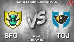 SFG vs TOJ Match Result