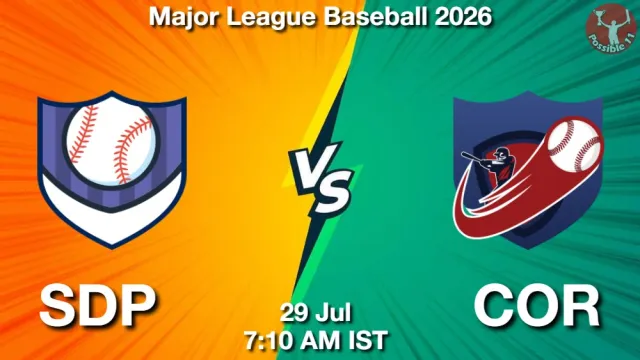 SDP vs COR Match Previews and Baseball Tips