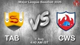 TAB vs CWS Dream11 Prediction, Preview & Updates - <small>Sat, 01 Aug 04:40 AM IST</small>